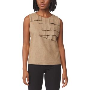 Banana Republic Tan Layered Blouse Sleeveless Wool blend‎ size M